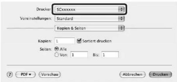 Drucker: SCxxxxxx Voreinstellungen: Standard Kopien & Seiten Kopien: 1 Sortiert drucken Seiten: Alle Von: 1 Bis: 1 ? PDF ▼ Vorschau Abbrechen Drucken