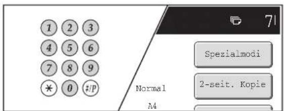 1 2 3 4 5 6 7 8 9 * 0 #/P Normal Spezialmodi 2-seit. Kopie M4