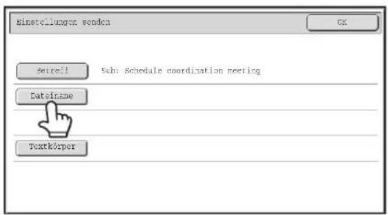Einstellungen senden Setreif Sub: Schedules coordination meeting Date/Time Textkörper