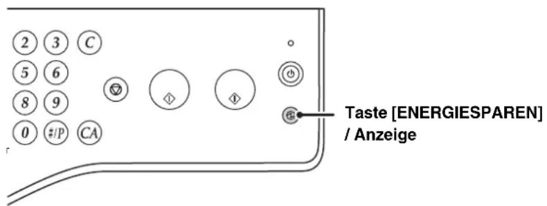 2 3 C 5 6 8 9 0#/P CA Taste [ENERGIESPAREN] / Anzeige