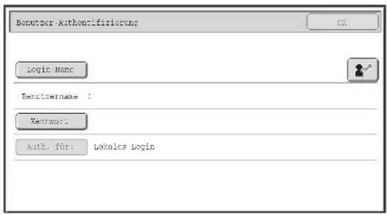 Benutzer-Authorifizierung Login Name Benutzername : Kenywort Auth. für Lokalcs Login
