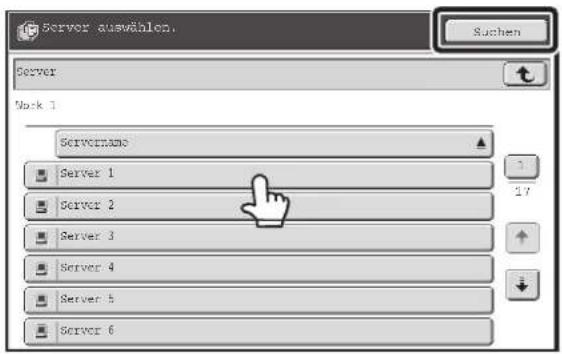 Server auswählen. Server Mock 1 ServerName Server 1 Server 2 Server 3 Server 4 Server 5 Server 6 Suchen