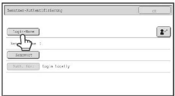 Benutzer-Authentifizierung Login-Name Login Name: Password Auth. Info: Login Locally