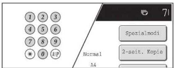 1 2 3 4 5 6 7 8 9 * 0 #/P Normal M4 Spezialmodi 2-seit. Kopie 71