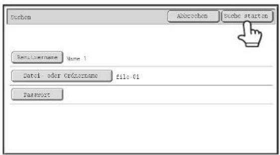 Suchen Abkorechen Suche starten RenameName Name 1 Datei- oder Ordenername file-01 Password