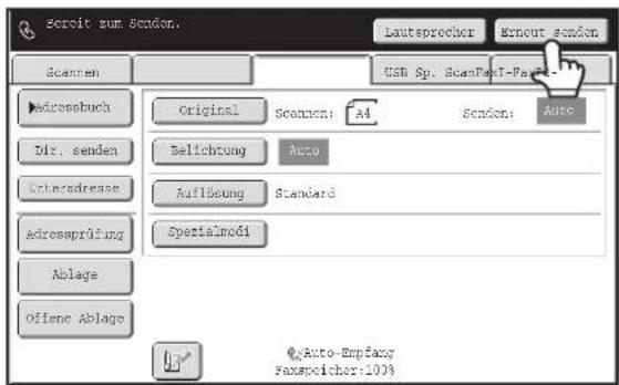 Schnitt zum Soden. Lautsprecher Erneut senden Scanen USB Sp. ScanPext-Pass- Addressbuch Original Scanen: A4 Scanen: Auto Edit. senden Bellichtung Auto Interadresse Auflösung Standard adrossprüfung Specialmodi Ablage Offene Ablage Auto-Empfang Passprecher:100%