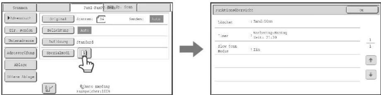 Scanmen Fax1-Faxpt-868nSp, Scan Adressbuch Original Scanmen: A4 Senden: Auto Dir. sendon Belichtung Auto Unteradresse Auflicung Standard Adressortifung Specialmodi Ablage Offense Ablage Auto Emfang Faxspeicher:100%t zuktionssübersicht Löchen: : Rand:10mm Fimer: : Wochontag:Montag Zeit: 21:30 Slow Scan Modus: : Ein 1 1