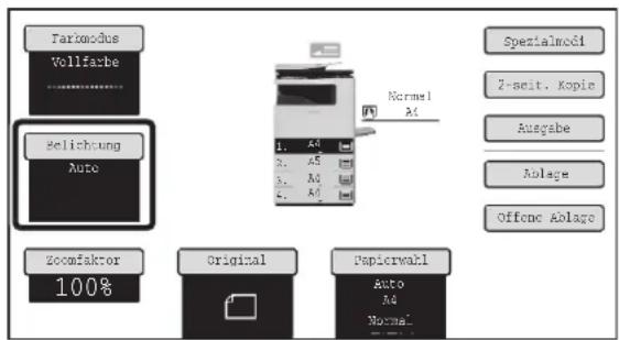 Tarkmodus Vollfarbe Selichung Auto Zocomfaktor 100% Original Papierwahl Auto A4 Normal A4 Normal A4 Spezialnöci Z-selt. Kopic Ausgabe Ablage Offene Ablage