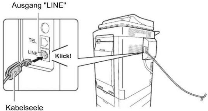 Ausgang "LINE" TEL LINE Klick! Kabelseele