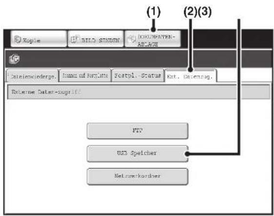 (1) (2)(3) Kopie BILD STUDEN DOKUMBERN- ABLAGE Datlerwiederge. Name auf Newlate Fostpl. Status Krt. Datenzug. Rfterne Daten-supriff FTP U33 Speltcher Netoverkordner
