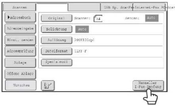 Scanen USB Sp. Scan-Pax Internet-Pax P0-Scan Abrossbuch Original Scanen: A4 Sencen Auto Abresbelingabe Belichung Auto Rinst. sencen Auflösung 200X130dpi Abrossprüfung Dateiformat TIPF P Ablage Spezialmodi Offone Ablage Vorachau Manueller I-Fax-Emfang