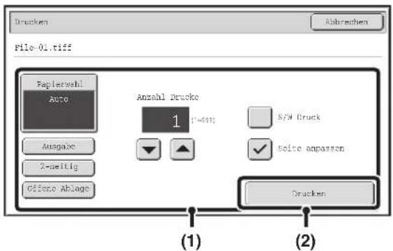 Drucken File-01.tiss Papierwahl Auto Ausgabe 2-seitig Offono Ablage Anzahl Drucko 1 (1=489) S/N Cruck Seite anpassen Drucken (1) (2)