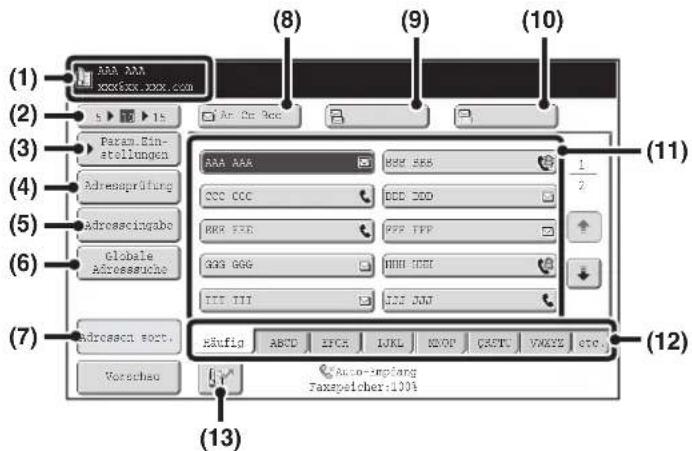 SHARP MX-C382SC - ADRESSBUCHBILDSCHIRM - 1