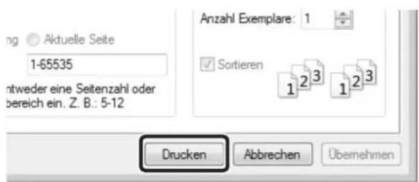 ng Aktuelle Seite 1-65535 ntweder eine Seitenzahl oder bereich ein. Z. B.: 5-12 Anzahl Exemplare: 1 Sortieren 1 2 3 1 2 3 Drucken Abbrechen Übernehmen