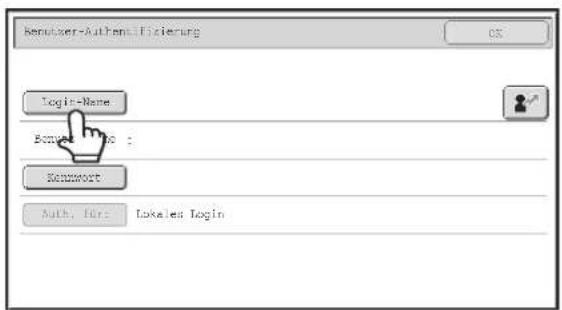 Login-Authem-Fizierung Login-Name Password No : Password Auth. #: Lokales Login