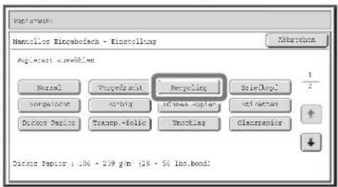 Rapierwerk Manuelles Kingsabofach - Einstellung Abzehoben Rapierkart bewählen Normal Vorpedratic Recycling BriefChip1 ½ Vorgelorten GMPing In-Weeks-upplay Infertament Diskess Papier Transp.-folio Unroflag Clearpanpier Diskess Papier : 106 - 209 g/m³ (28 - 56 lbs.bond)