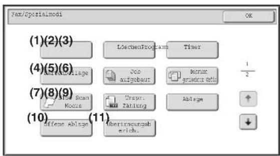 (1)(2)(3) LöchenProgram Timer (4)(5)(6) AflangeVillage Joo aufgebaut Derrück prisenter oder 1/2 (7)(8)(9) Scan Mouse Crepr. Zahlung Ablage (10) Offene Ablage Überträgeub erich.