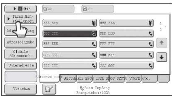 Param.Bin- stellungen Adversung Adressingabe Globale Adressucho Unteradresse Vorschau AAA AAA CCC CCC RBB IDB JGG CCC IDB IDB ADRESSOR.soft ABCD001111111111111111111111111111111111111111111111111111111111111111111111111111111111111111111111111111 Auto-Empfang FaxSpeicher: 0003