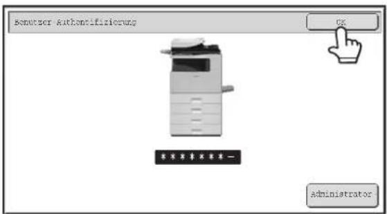 Benutzer Authenstifizierung OK Administrator