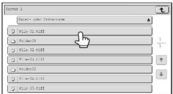 Server 1 Date1- oder Ordername File-01.tiff Folder01 File-02.tiff File-03.tiff Folder02 File-04.tiff File-05.tiff