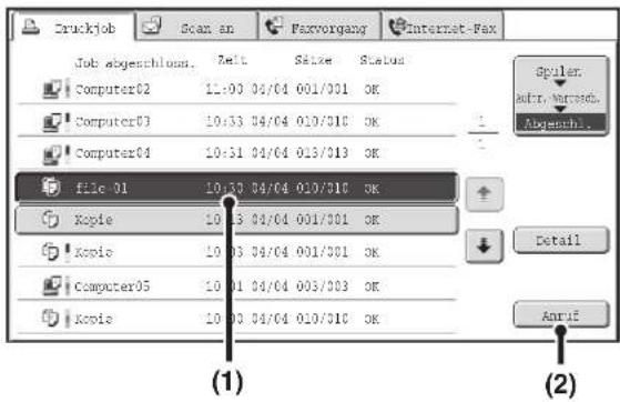 Zruckjob Scan an Faxvorgang Internet-Fax Job abgeschlossen. Delt Sätze Status Computer02 12:30 04/04 001/001 OK Computer03 10:33 04/04 010/010 OK Computer04 10:31 04/04 013/013 OK file-01 10:30 04/04 010/010 OK Kopie 10:35 04/04 001/001 OK Kopie 10:33 04/04 001/001 OK Computer05 10:31 04/04 003/003 OK Kopie 10:30 04/04 010/010 OK Spuler actr, Macrada. Abgeschl. Detail Annif (1) (2)