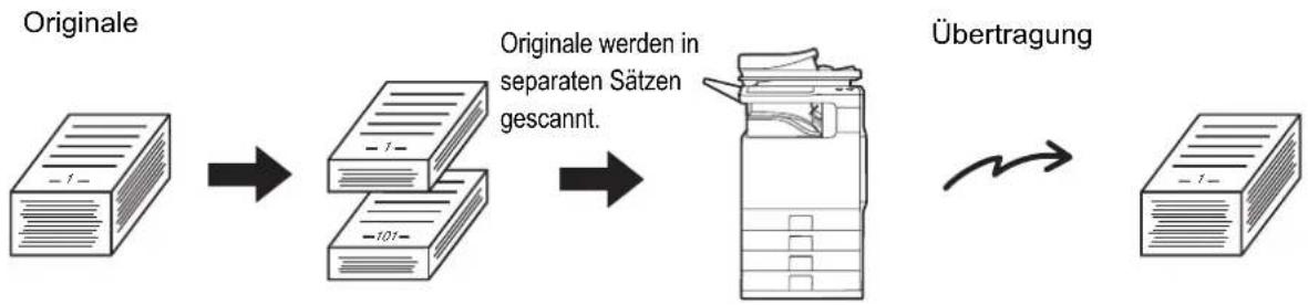 SHARP MX-C382SC - GLEICHZEITIGES SCANNEN EINER GROSSEN ANZAHL VON ORIGINALEN (Auftrag erstellen) - 1
