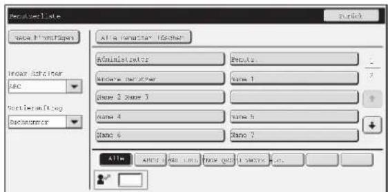 SHARP MX-C382SC - Benutzerliste - 1