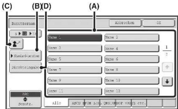 (C) (B)(D) (A) Benutzernam Abbrechen OK 5 ▶ 18 Standard-Newton Name 1 Name 2 Name 3 Name 4 1/7 Name 5 Name 6 Name 7 Name 8 Name 9 Name 10 Name 11 Name 12 ABC Sensitz. ALLS AECU ECM LUX QRSUNGCP WORKS CTC.