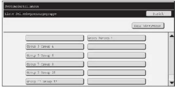 SystemInstallungen Liste Sel.embregensausgegruppe Konzern Mirkstoffen Group 1 Group 4 Group 3 Group 6 Group 7 Group 8 Group 5 Group 10 Group '1' Group 12