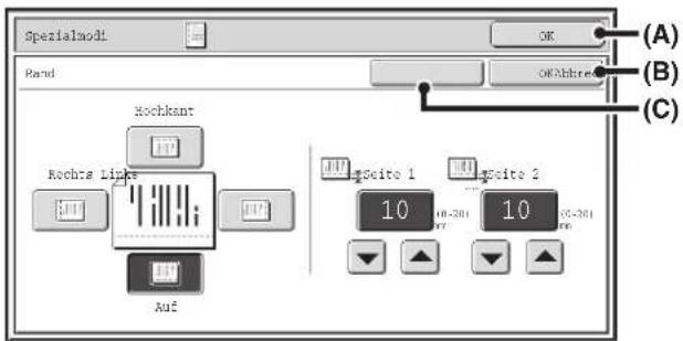 Spezialmodt OK A B C Rend OKAbbr Hochkant Rechts Links Auf Seite 1 10 10 Seite 2 (0-20) (0-20)