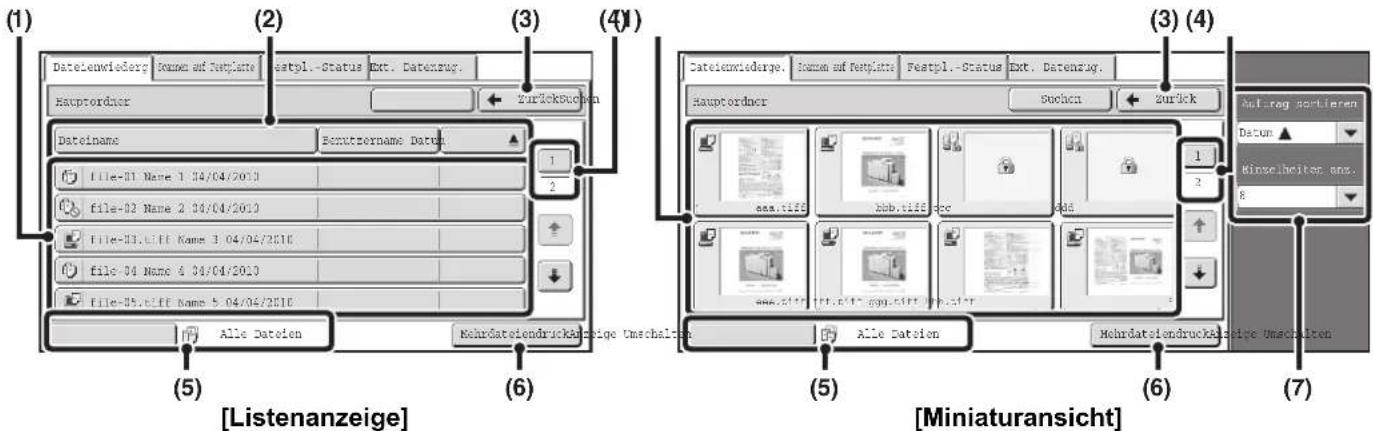 SHARP MX-C382SC - DATEIAUSWAHLMASKE - 1