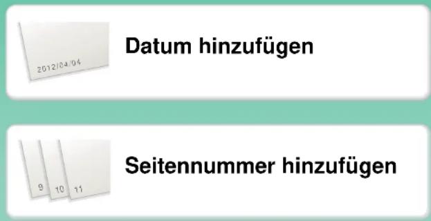 Datum hinzufügen Seitennummer hinzufügen