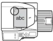 SHARP MX-M314N - Ausrichtung des eingelegten Originals (für die Funktion "Heften/Sortieren") - 1