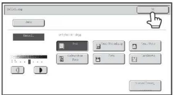 SHARP MX-M314N - Legen Sie die Belichtungsstufe fest. - 2
