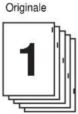 SHARP MX-M314N - BEZIEHUNG ZWISCHEN DEN ORIGINALEN UND DEN REGISTERSEITEN Tab-Kopie mit Bindung links - 1