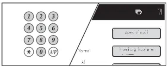 1 2 3 4 5 6 7 8 9 * 0 #/P Normal A1 Spexla'modi 2-digit kooleren 7