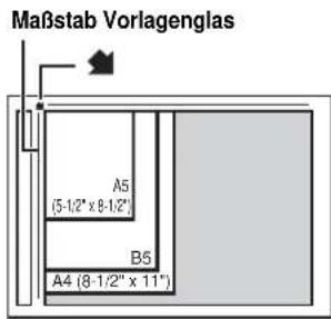 Maßstab Vorlagenglas A5 (5-1/2" x 8-1/2") B5 A4 (8-1/2" x 11")