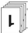 SHARP MX-M354N - BEZIEHUNG ZWISCHEN DEN ORIGINALEN UND DEN REGISTERSEITEN Tab-Kopie mit Bindung links - 8