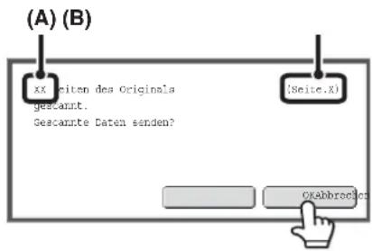 (A) (B) xx written des Originals gestellt. Gescannte Daten senden? [Seite.X] CkAbbroelec