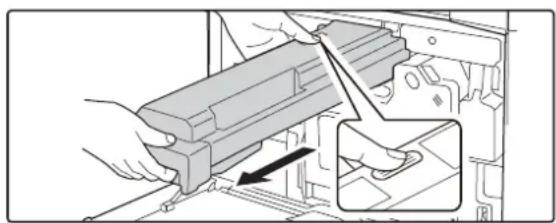 SHARP MX-M364N - Ziehen Sie die Tonerpatrone in Ihre Richtung. - 1