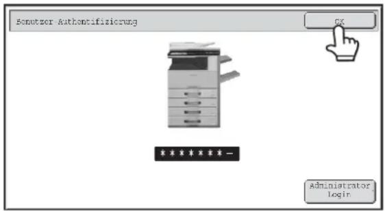 Benutzer Authentifizierung OK Administrator Login