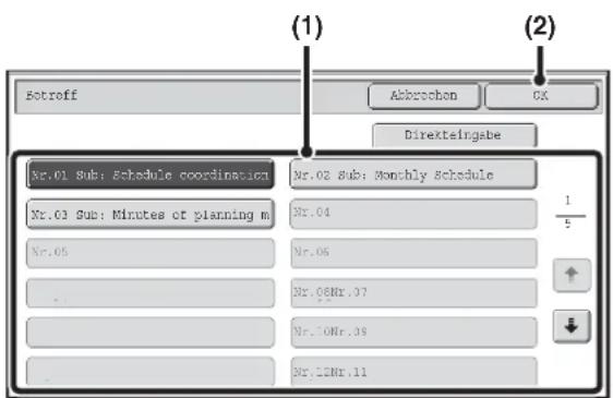 (1) Botroff Abbrechen CK Direkteingabe Nr.01 Sub: Schedule coordination Nr.02 Sub: Monthly Schedule Nr.03 Sub: Minutes of planning m Nr.04 1/5 Nr.05 Nr.06 Nr.08Nr.07 Nr.10Nr.06 Nr.12Nr.11