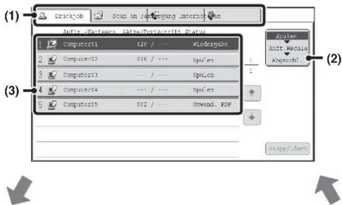 (1) Druckjob Scan an Sankergang Internokmax Autri -Mathegon .Sätze/Fortacritt Status Atpulen Autri .Macula Abgmschl . (2) (3) Computer01 020 / --- Wiedergabo Computer02 020 / --- Spulen Computer03 --- / --- Spulen Computer04 --- / --- Spulen Computer05 002 / --- Umwand. PDF stopp/daach