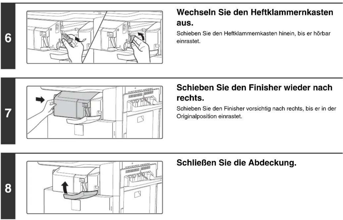 SHARP MX-M364N - Auswechseln der Heftklammernpatrone - 6