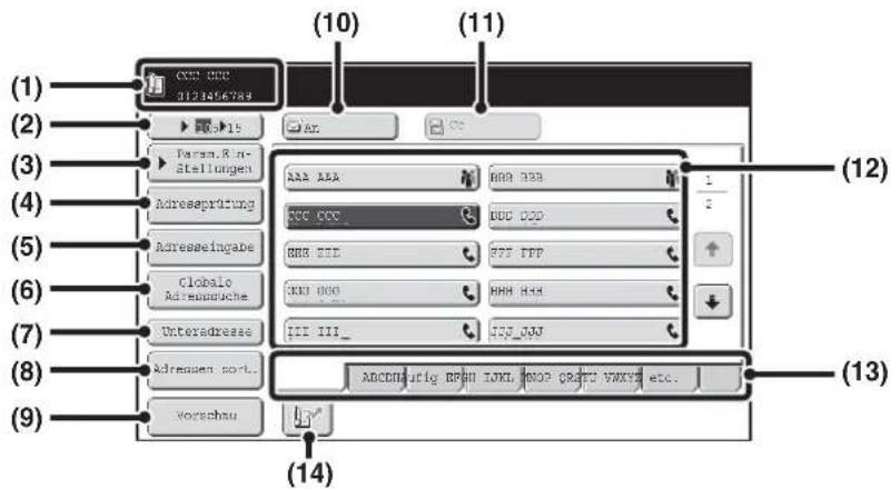SHARP MX-M364N - ADRESSBUCHBILDSCHIRM - 1