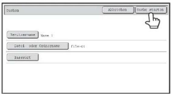 Suchen Abkurschen Suche starten Rename:Username Name 1 Datei - oder Ordensorname file-01 Password