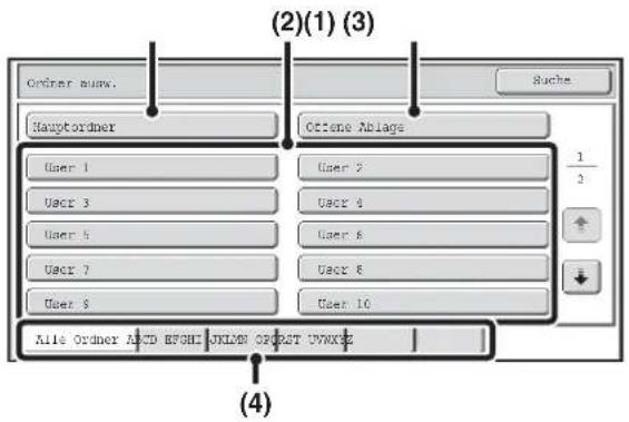 SHARP MX-M364N - ORDNERAUSWAHLMASKE - 1
