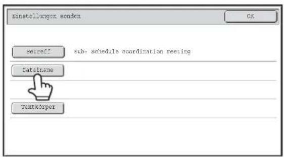 Einstellungen senden Setreff Sub: Schedules coordination meeting Datetime Textkörper