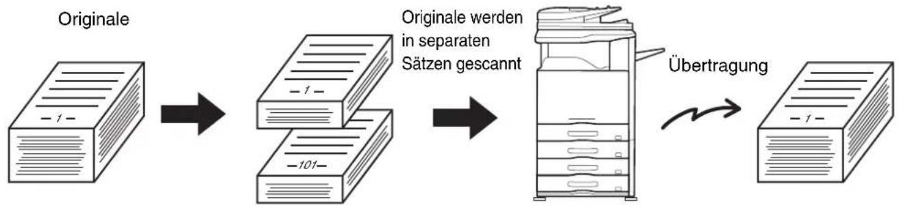 SHARP MX-M364N - GLEICHZEITIGES SCANNEN EINER GROSSEN ANZAHL VON ORIGINALEN (Auftrag erstellen) - 1