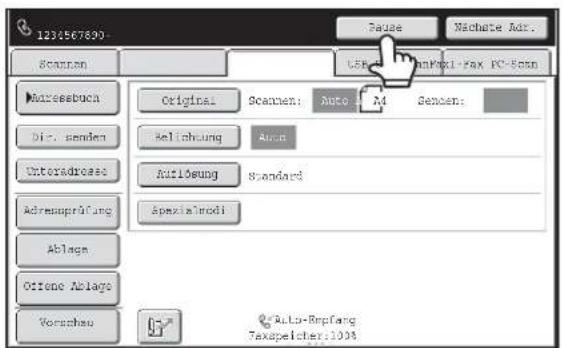 1234567800 Scanen CER AnMoxi-Fax PC-Scan Ausserbuch Original Scanen: Auto M Senen: Dir. senden Sellchung Auto Unteradress AddlÖnung Standard Adressprüfung Spezialmodi Ablage Offene Ablage Vorachau Auto-Ropfang Taxapeicher:100%
